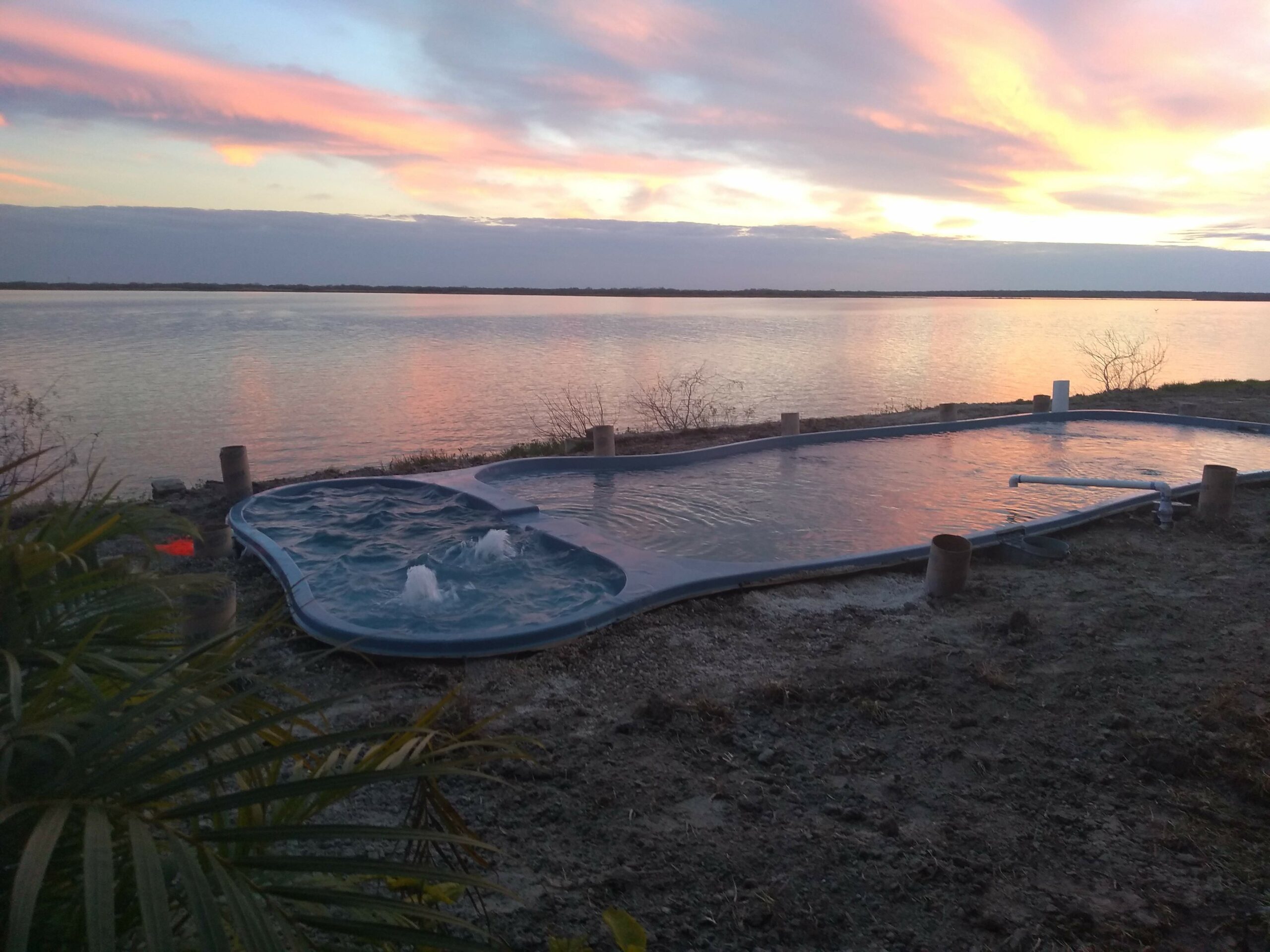 Fiberglass pool install near Kingsville TX