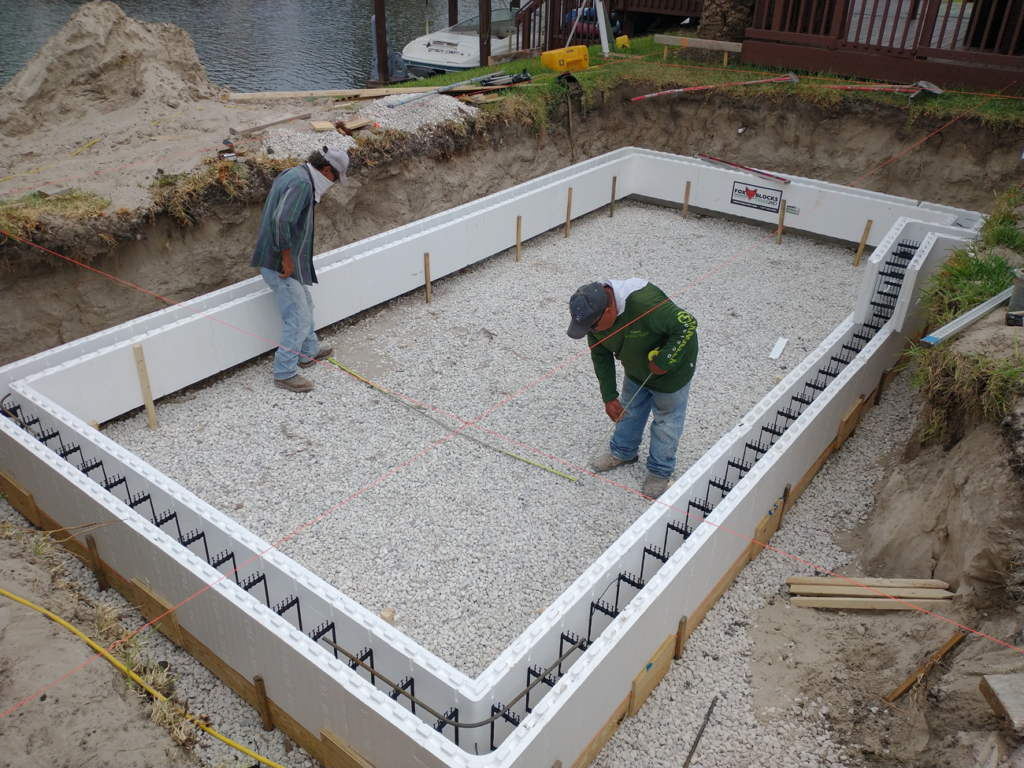 ICF concrete swimming pool layout Corpus Christi TX