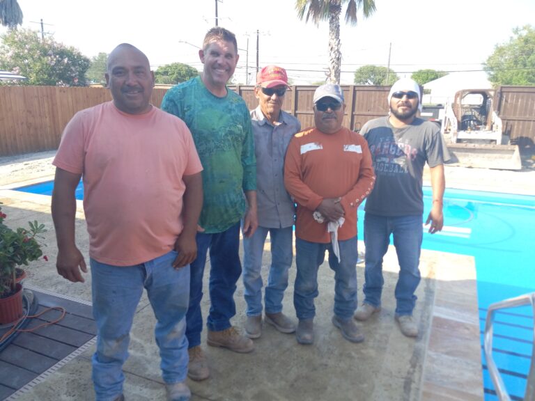 Owner and crew members Pools by DC Design Corpus Christi TX