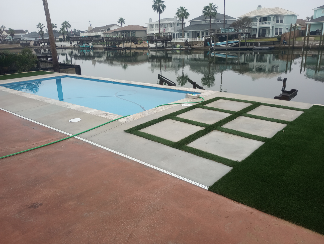 Vanishing edge ICF concrete swimming pool Corpus Christi TX